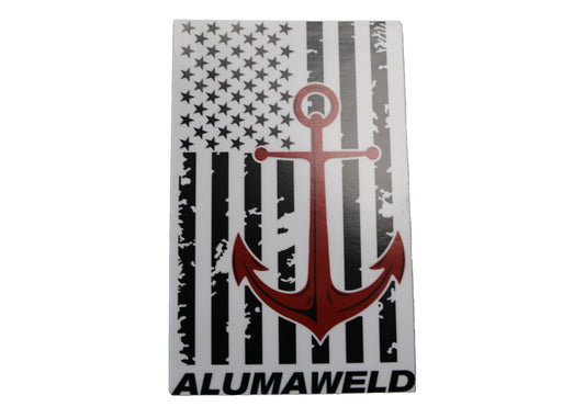 Alumaweld Logo with Flag and Anchor Decal
